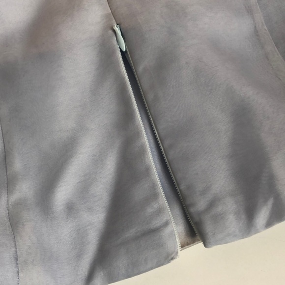 Frascara Light Blue Organza Pleated Crop Top - Picture 5 of 9